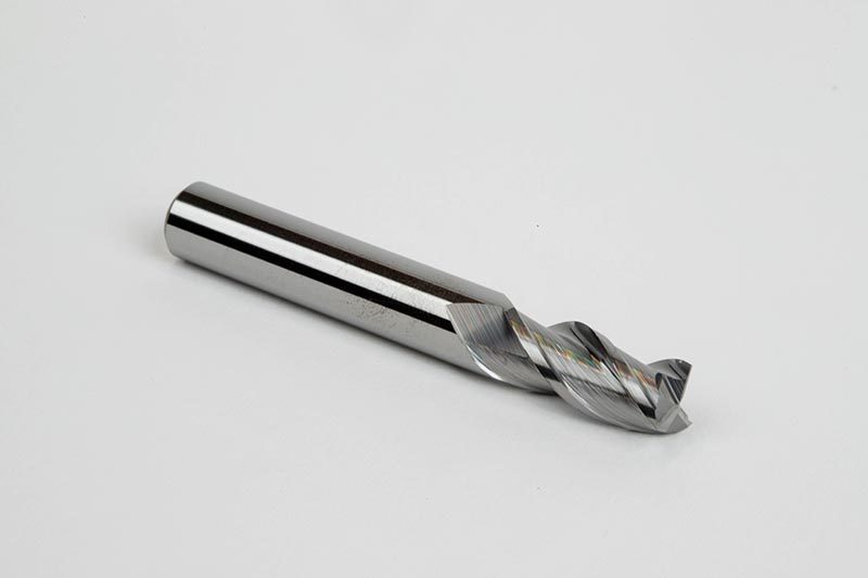 10mm Dia. Carbide End Mill, 3 Flute, Uncoated, 10mm Smooth Shank x 22mm LOC, Square Profile, HSAM2