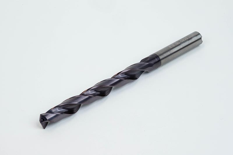 8mm Ø Carbide Drill, 8mm Shank x 140° Point Angle x 30° Helix, 8XD, 2 ...