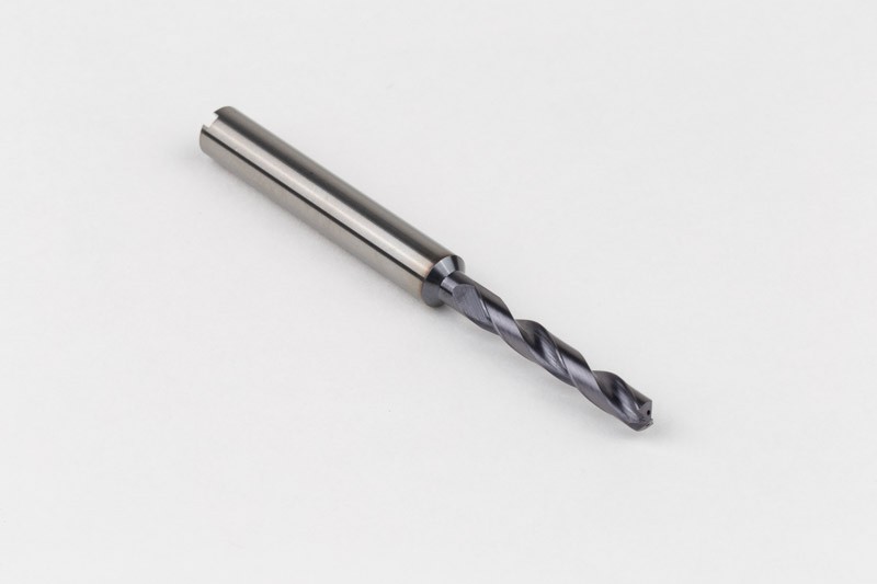 3.7mm Ø Carbide Drill, 6mm Shank x 140° Point Angle x 27° Helix, 5XD, 2 ...