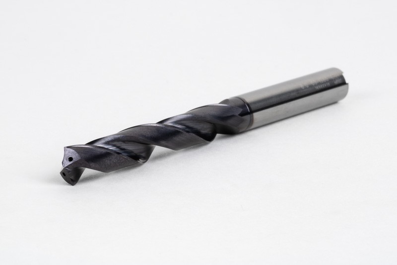 8.7mm Ø Carbide Drill, 10mm Shank x 140° Point Angle x 27° Helix, 5XD ...