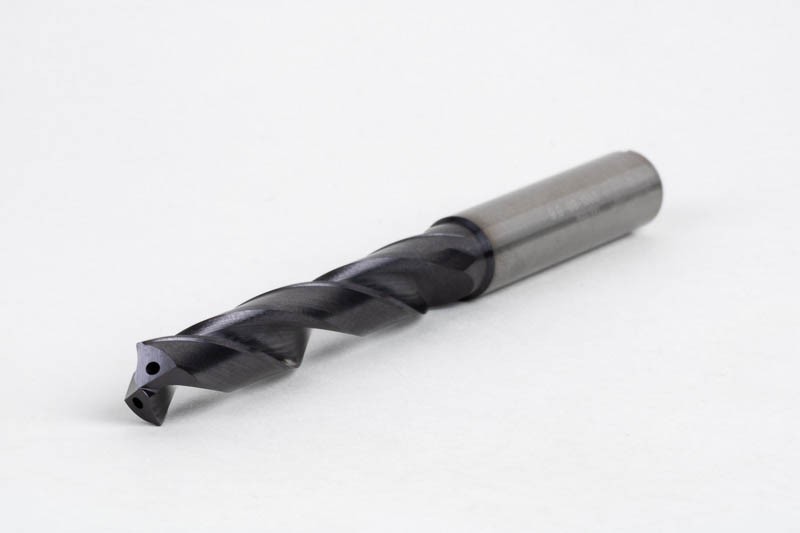 9mm Ø Carbide Drill, 10mm Shank x 140° Point Angle x 28° Helix, 5XD, 2 ...