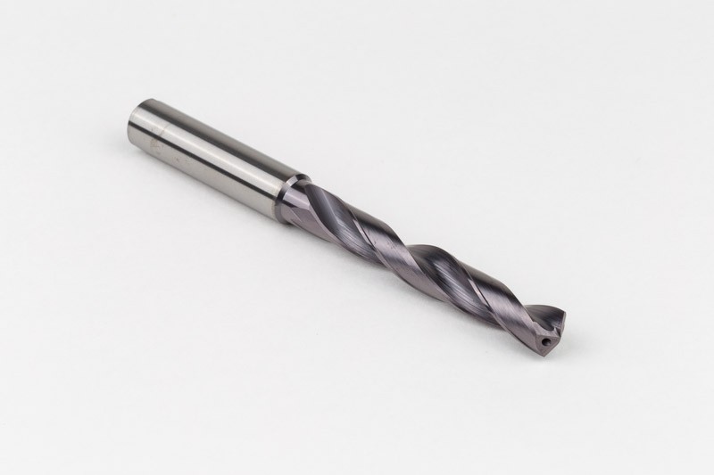 8.7mm Ø Carbide Drill, 10mm Shank x 140° Point Angle x 27° Helix, 5XD ...